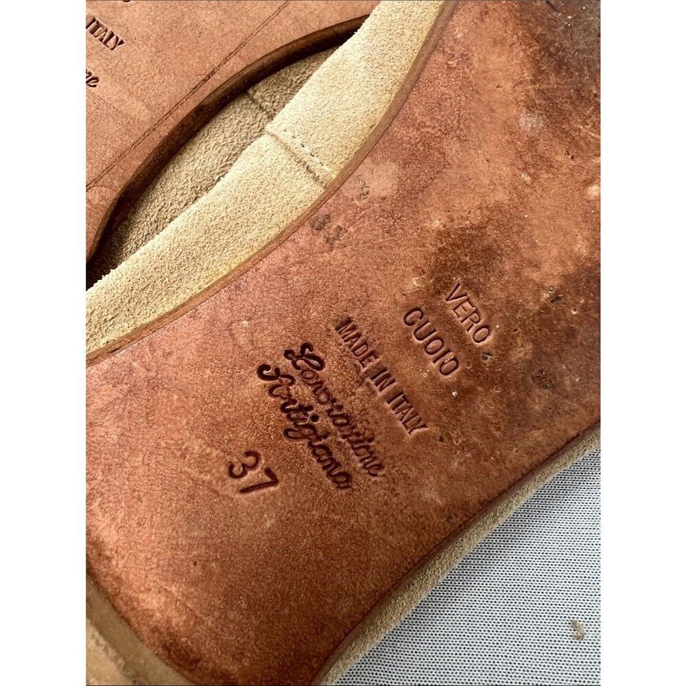 Barneys New York Taupe Suede Embellished Ballet Flats - Picture 6 of 6